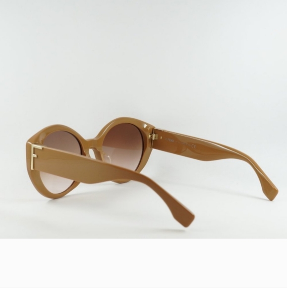 💯 NEW FENDI FE40037U 57F CAMEL BROWN PINK SUNGLASSES - Picture 5 of 10